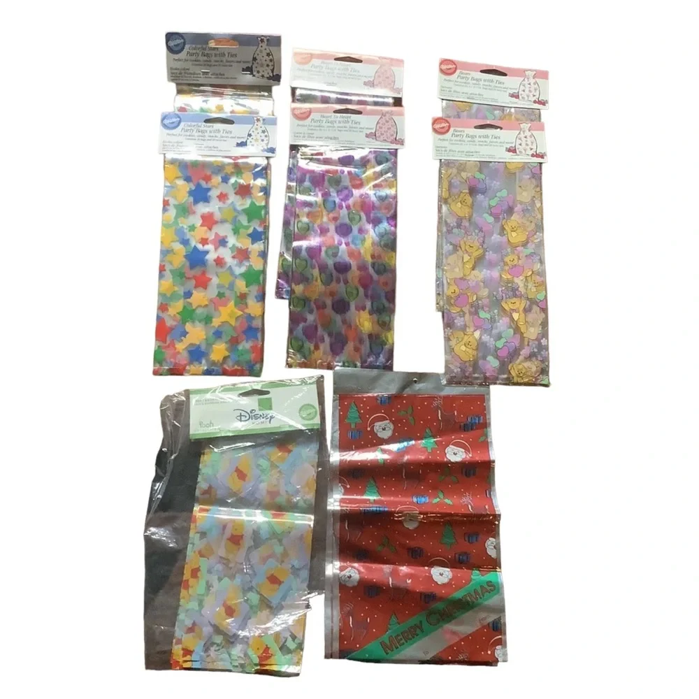 Y2k vintage Wilton party bags with ties 130 count Disney Pooh collection